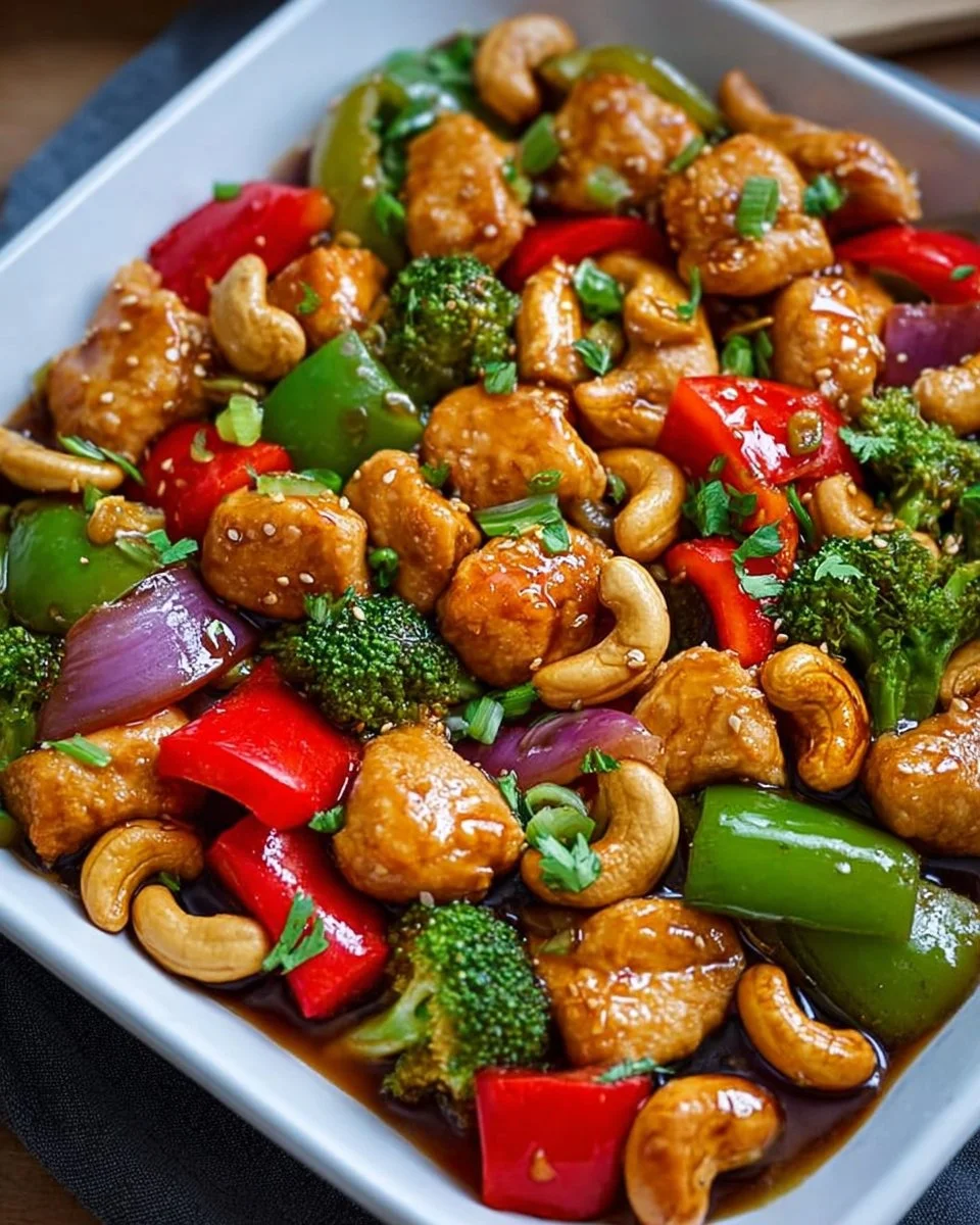 Backblech Cashew-Hähnchen — Einfache Familiengerichte vom Blech