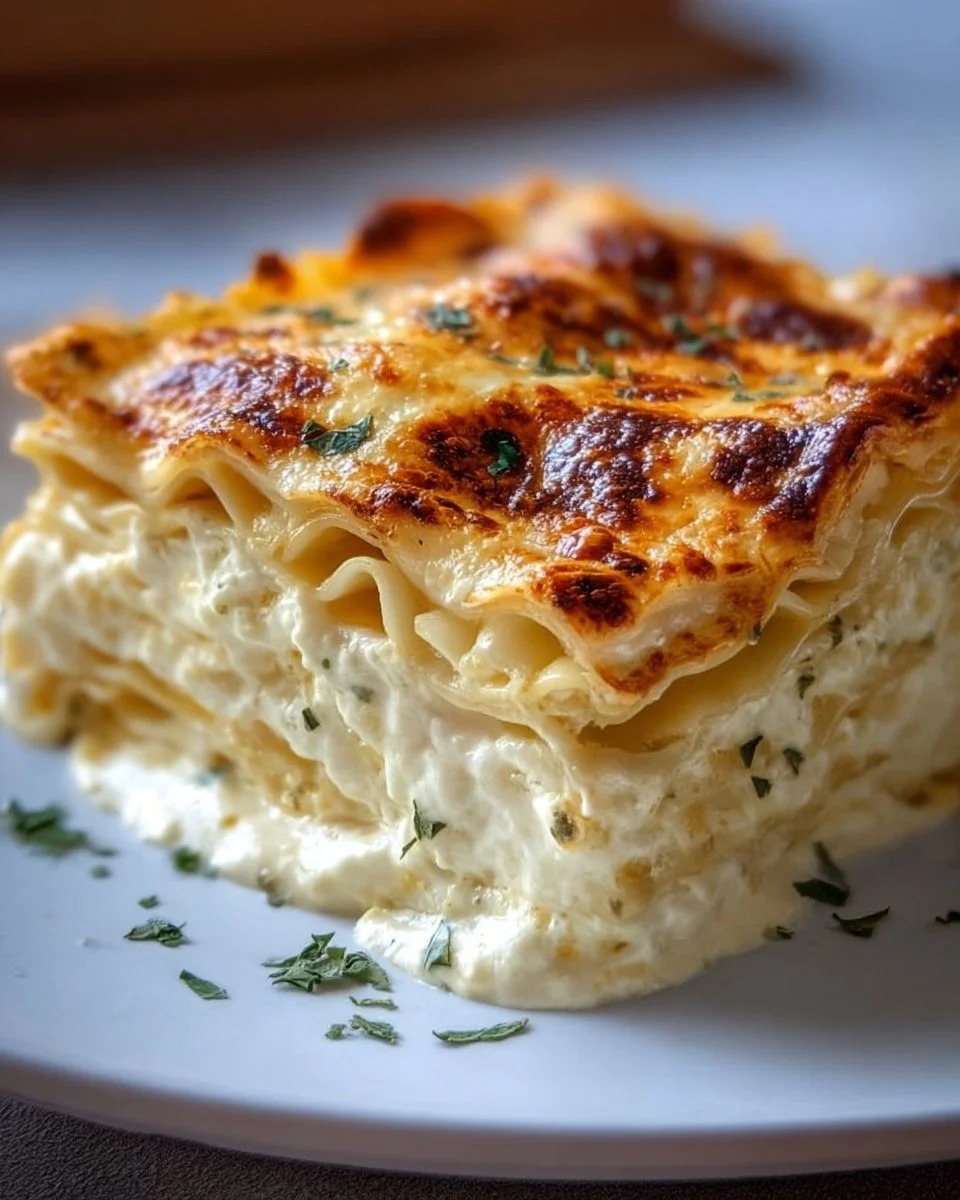 Cremige weiße Lasagne-Delikatesse