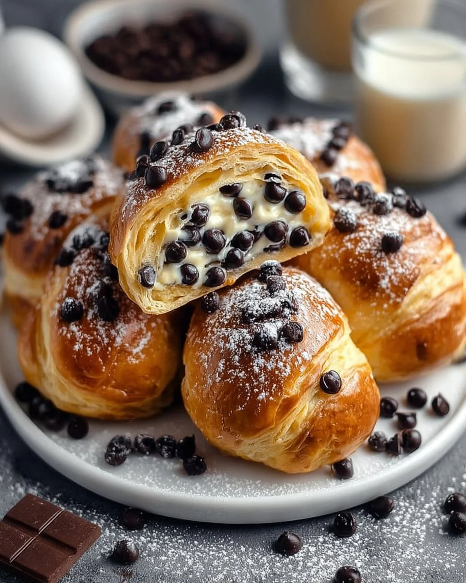 Dekadente Schokoladenstückchen-Vanillepudding-Brötchen zum Verwöhnen