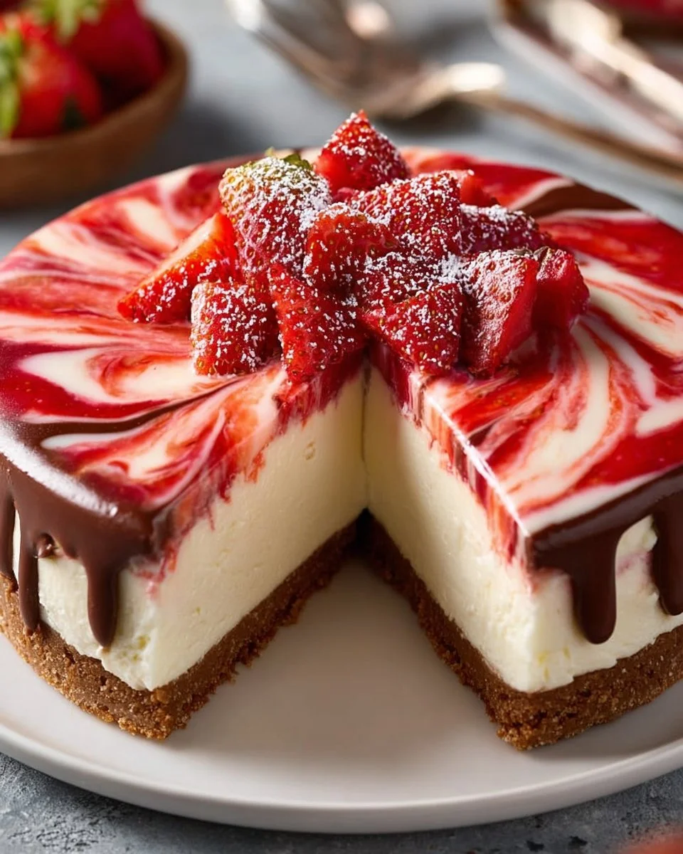Erdbeer-Schokoladen-Käsekuchen