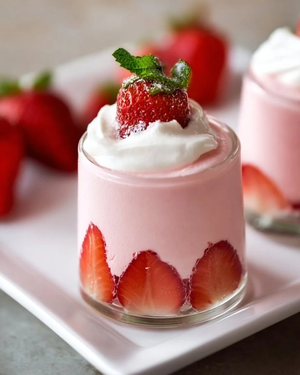 Erdbeermousse | Leckere Snackrezepte, Erdbeermousse-Rezept, Snackrezepte