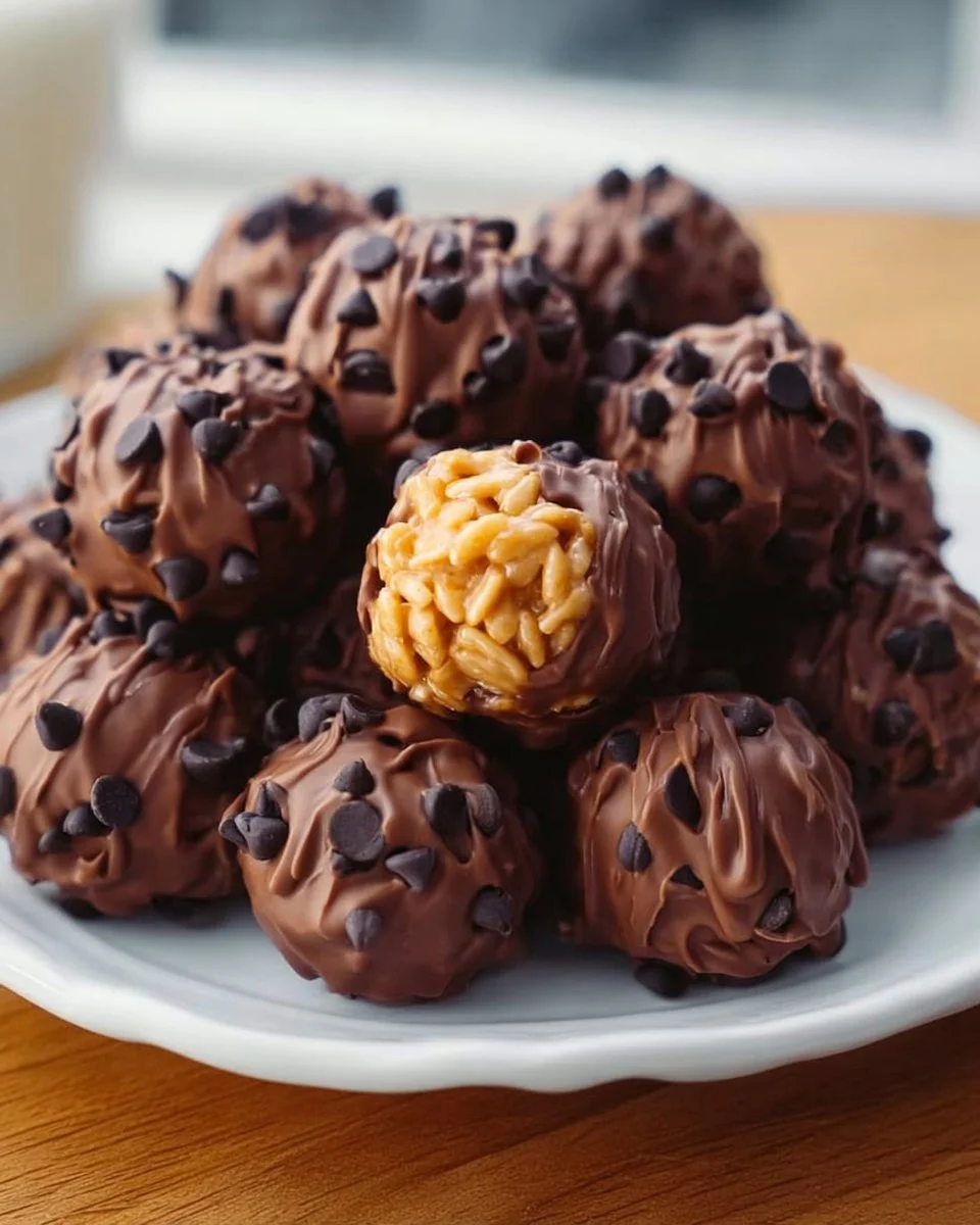 Erdnussbutter-Krispie-Bälle