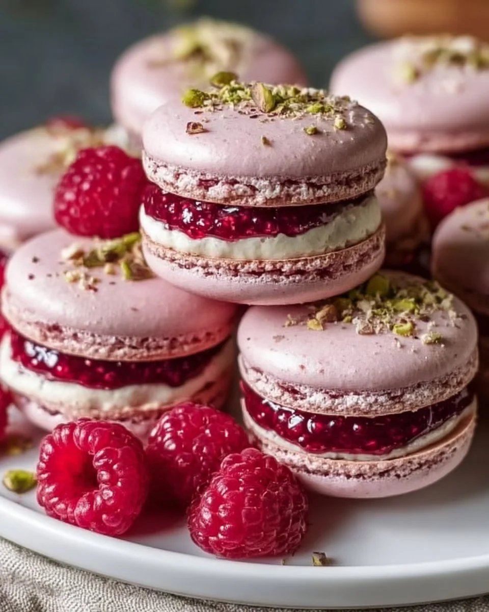 Himbeer-Pistazien-Macarons