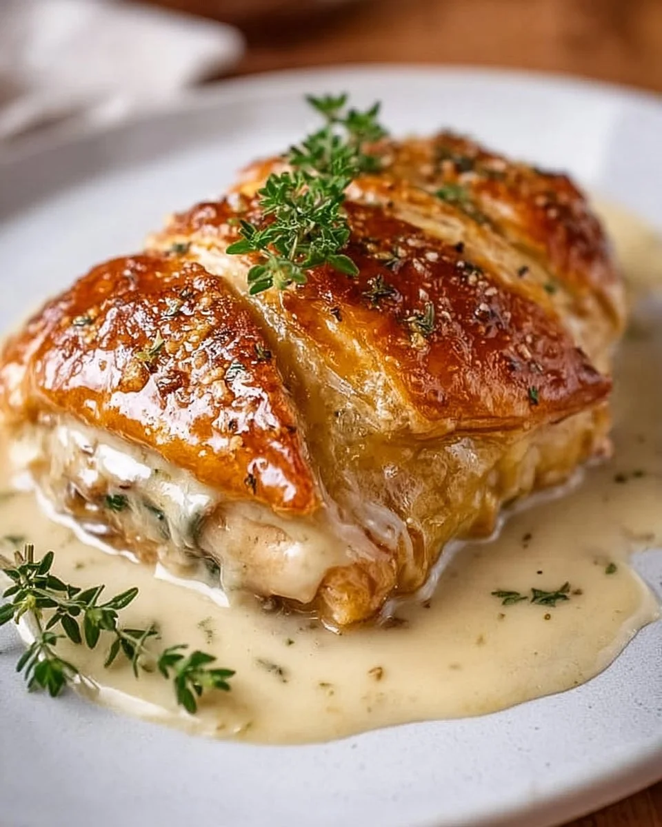 Hühnchen Wellington mit Dijon-Cremesauce