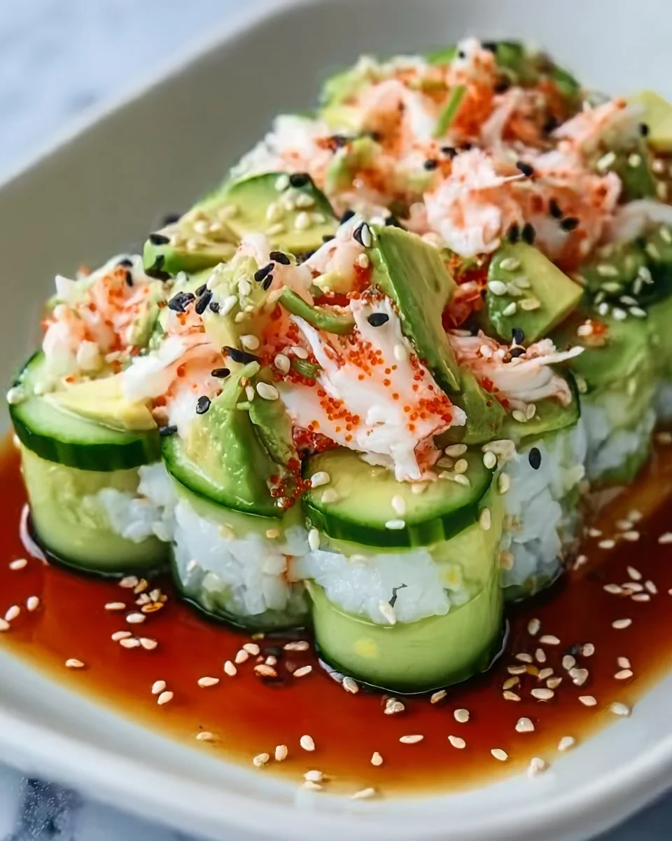 Kalifornischer Roll Gurkensalat