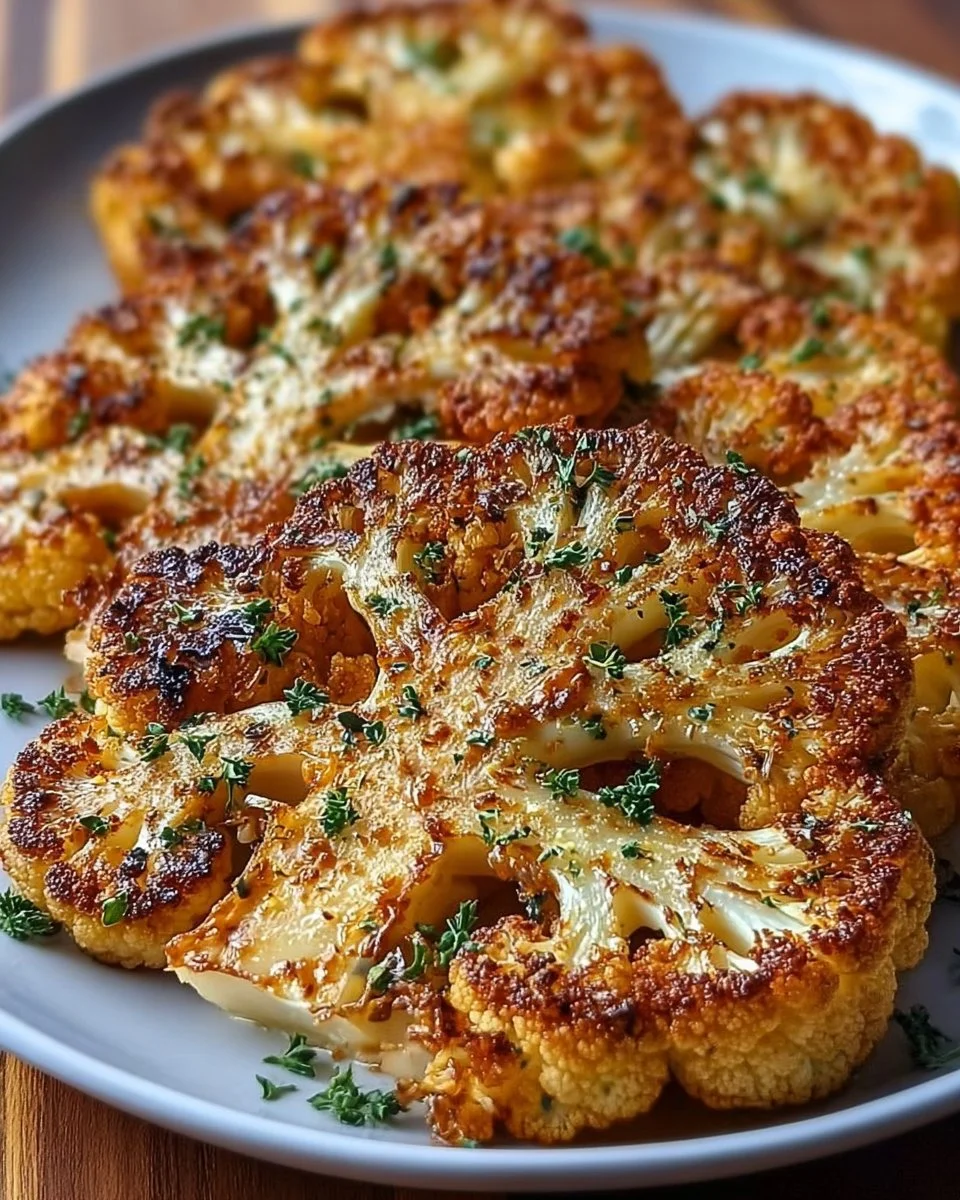 Krosse Gebackene Blumenkohlsteaks