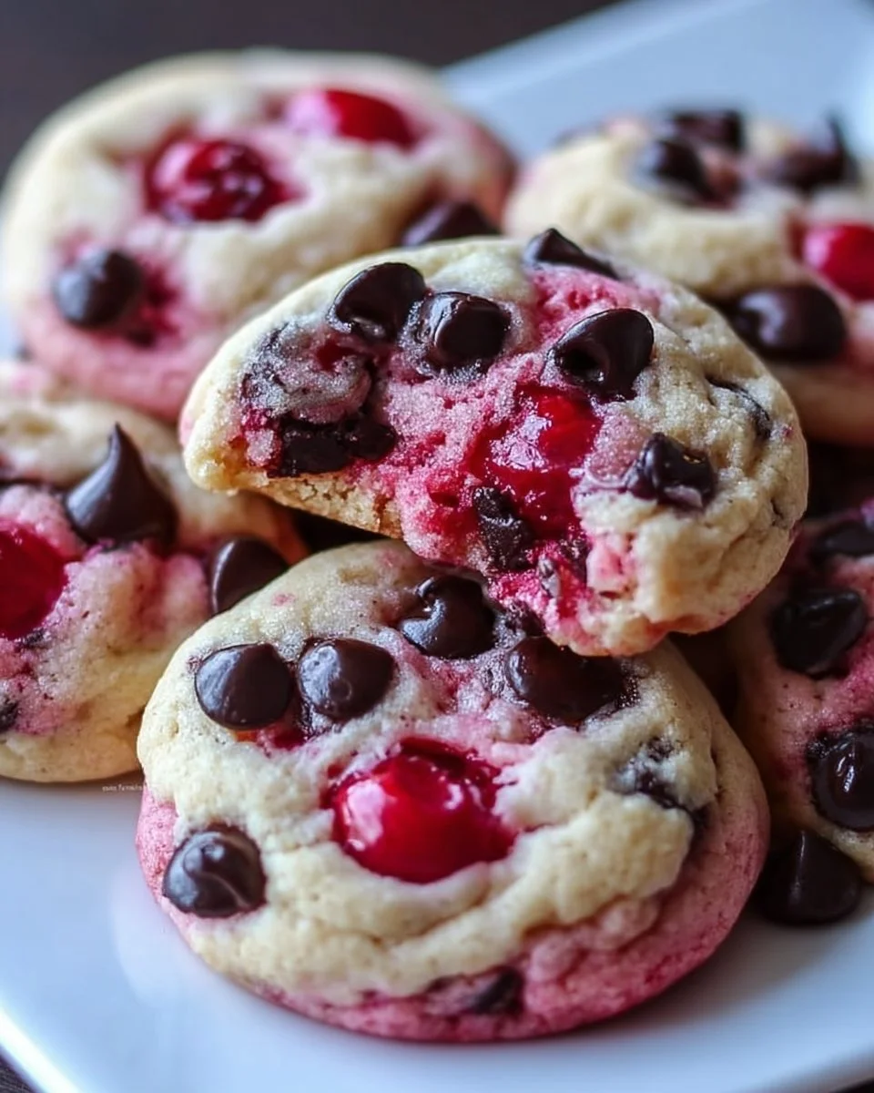 Maraschino-Kirsch-Schokoladenstückchen-Kekse