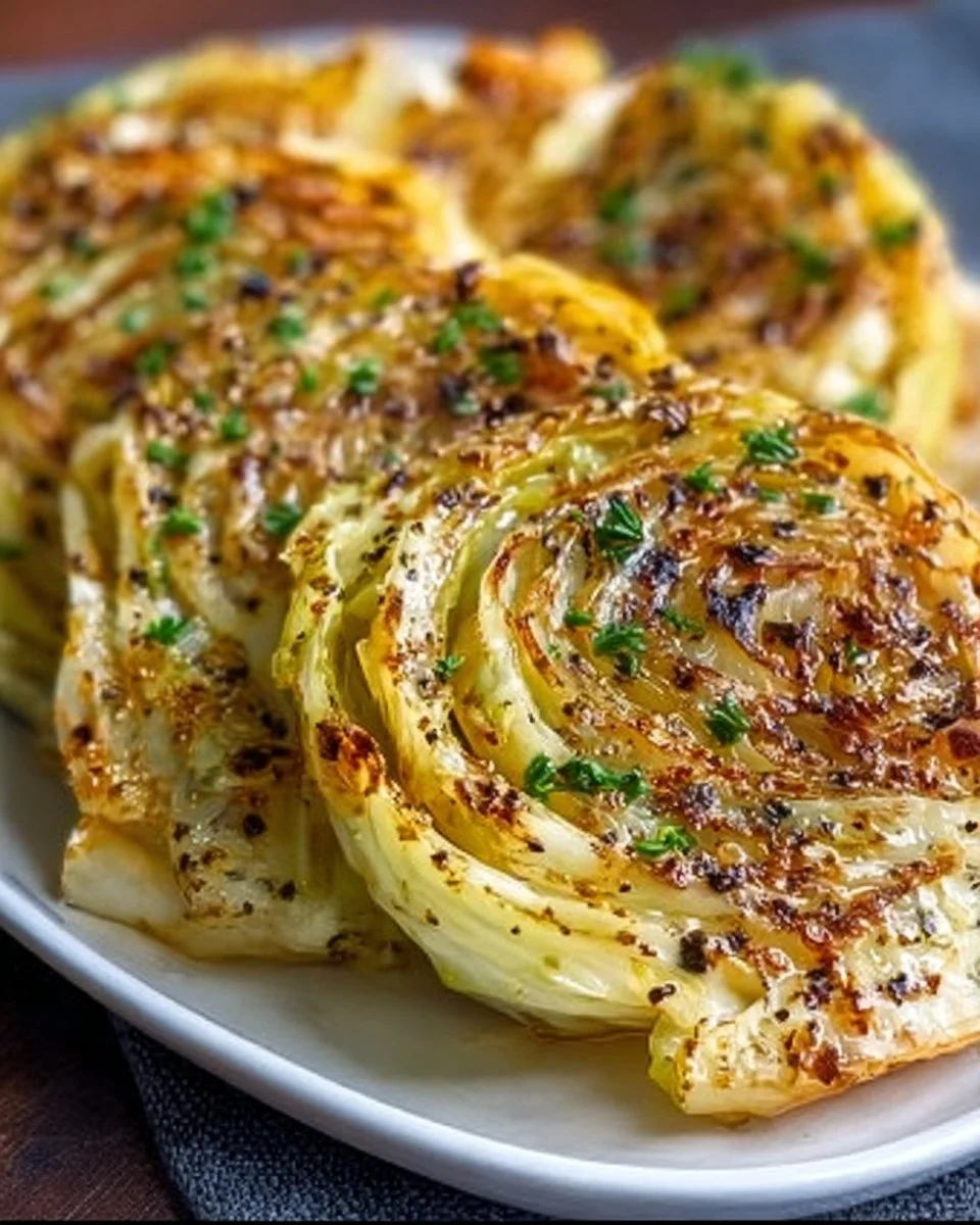 Ofen-geröstete Knoblauch-Kohlsteaks