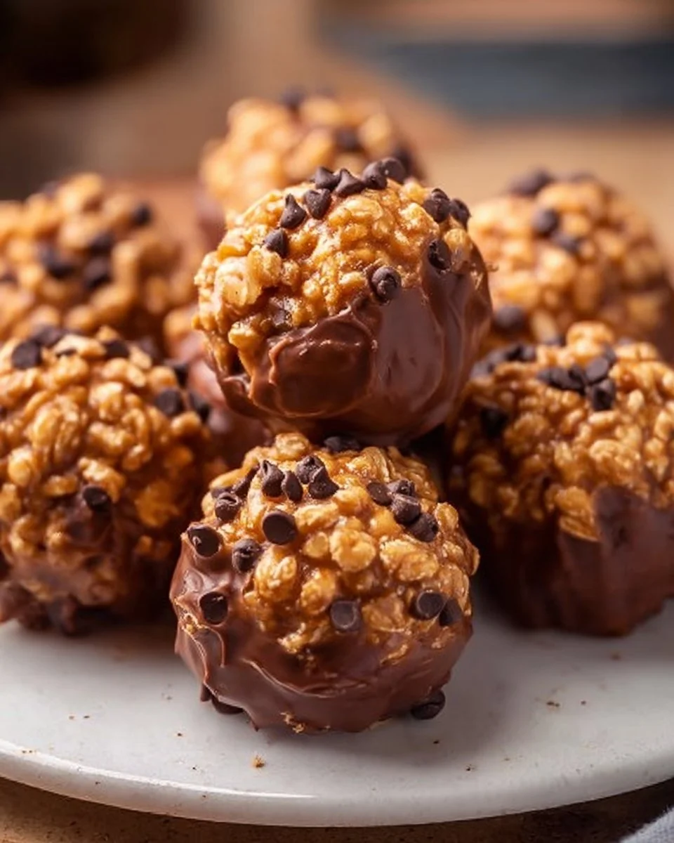 Reis-Krispies Erdnussbutterbälle