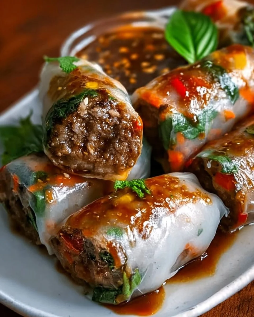 Thai-Basilikum-Rindfleischrollen, die Ihr Wochendinner aufpeppen werden