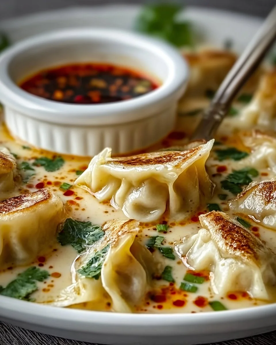 Trostende thailändische Teigtaschen-Suppe für gemütliche Nächte zu Hause