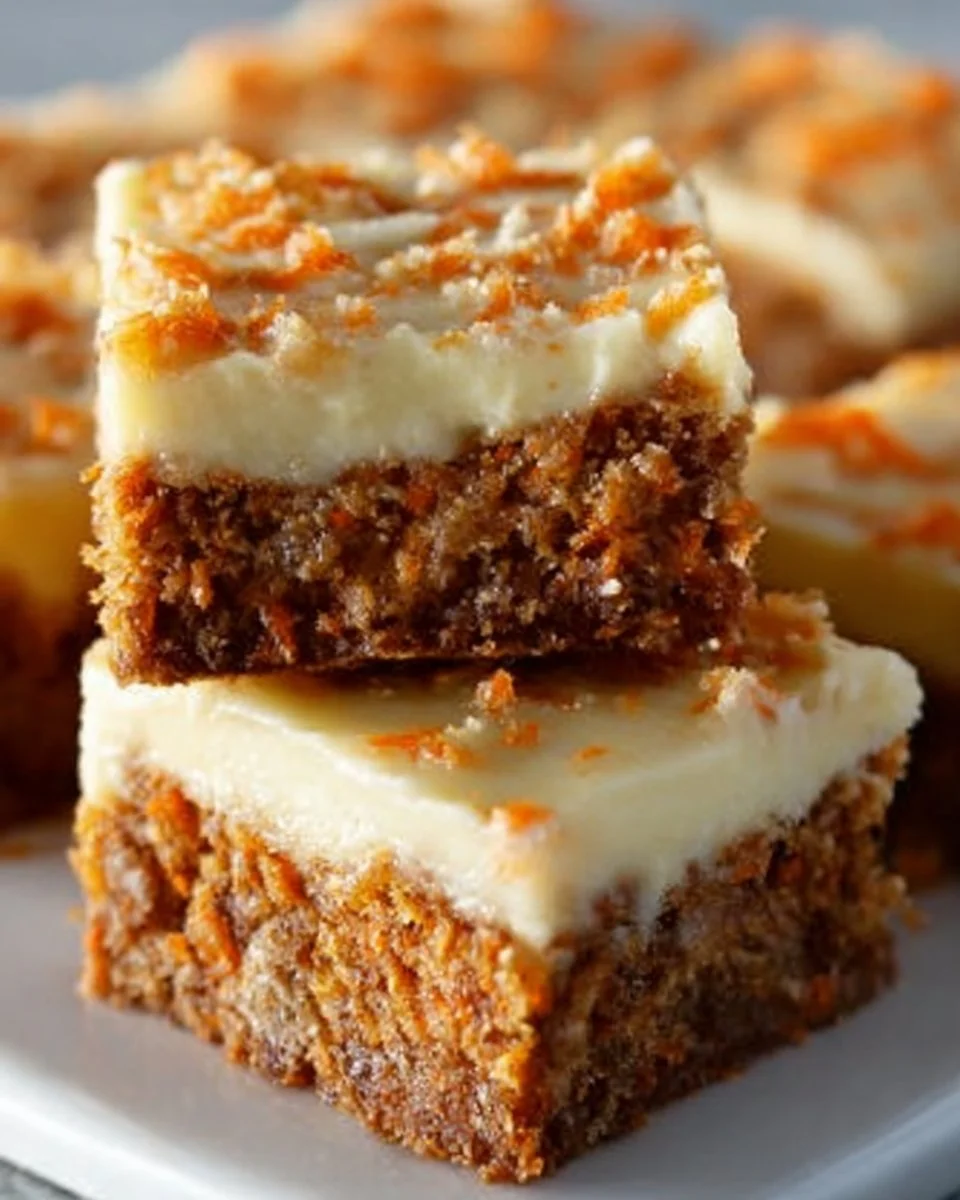 Unwiderstehlich verwöhnende Karottenkuchen-Cream Cheese-Riegel
