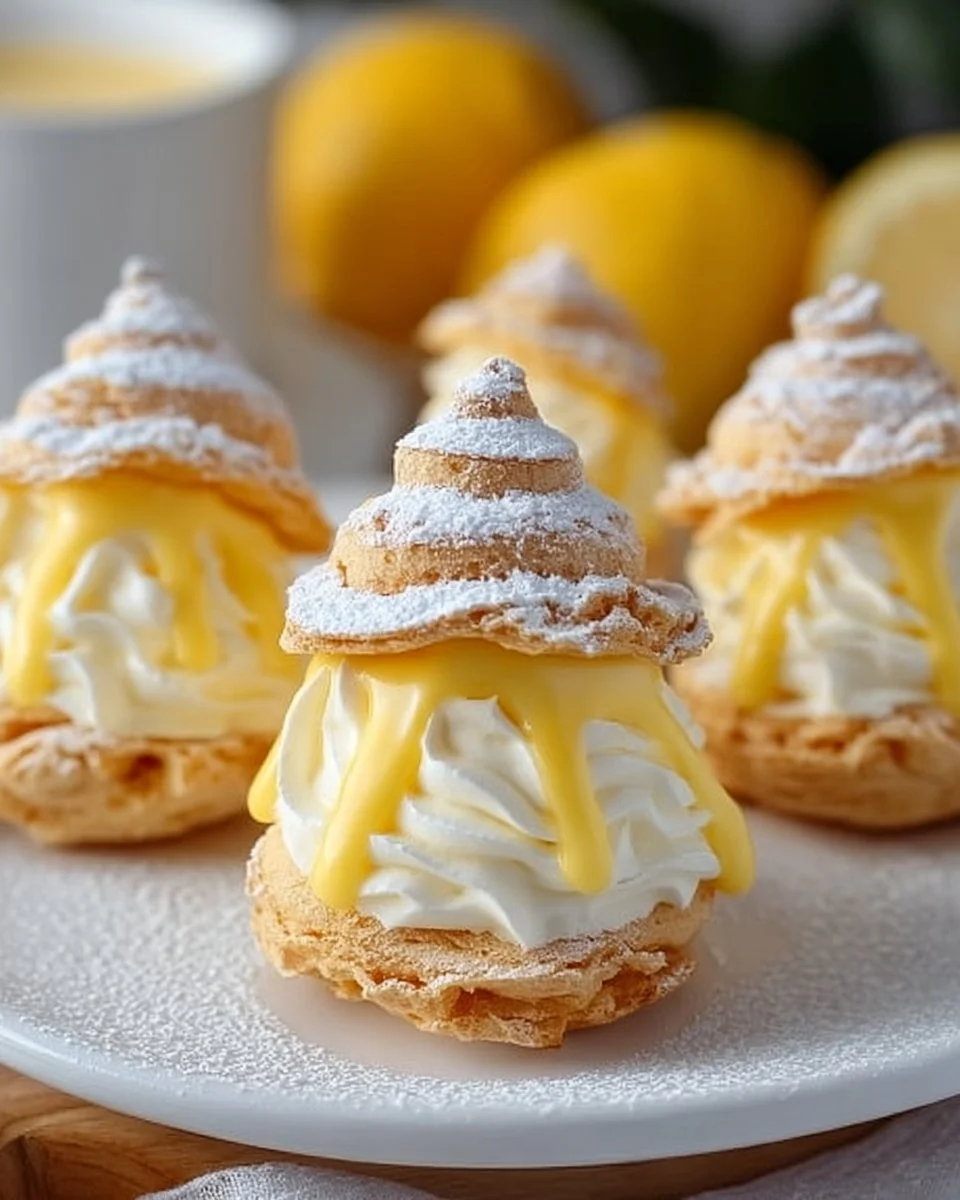 Zitronencremeprofiteroles