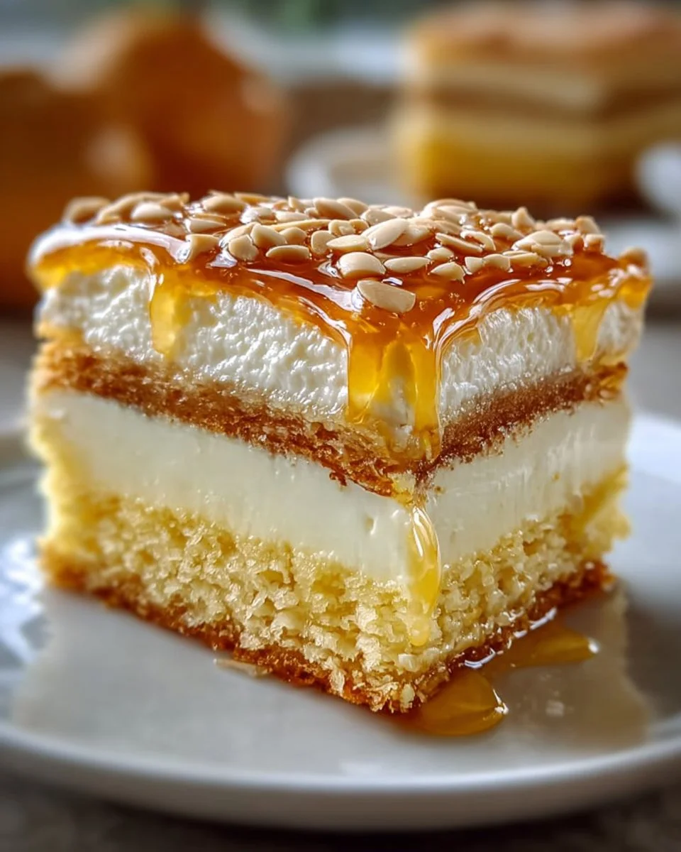 Authentischer deutscher Bienenstichkuchen