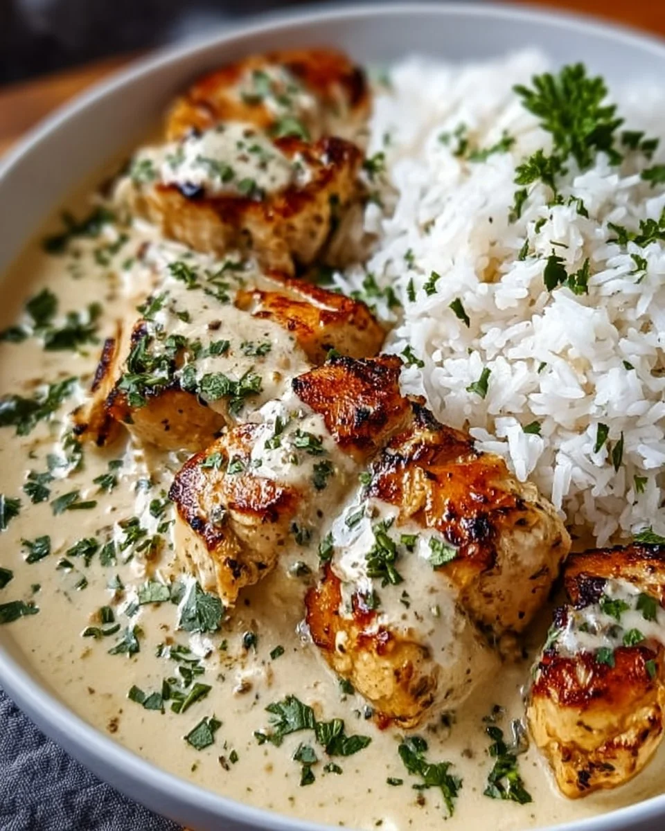 Cremige Knoblauch-Hühnchen-Reis-Schalen: Ein unglaubliches ultimatives Rezept für 4