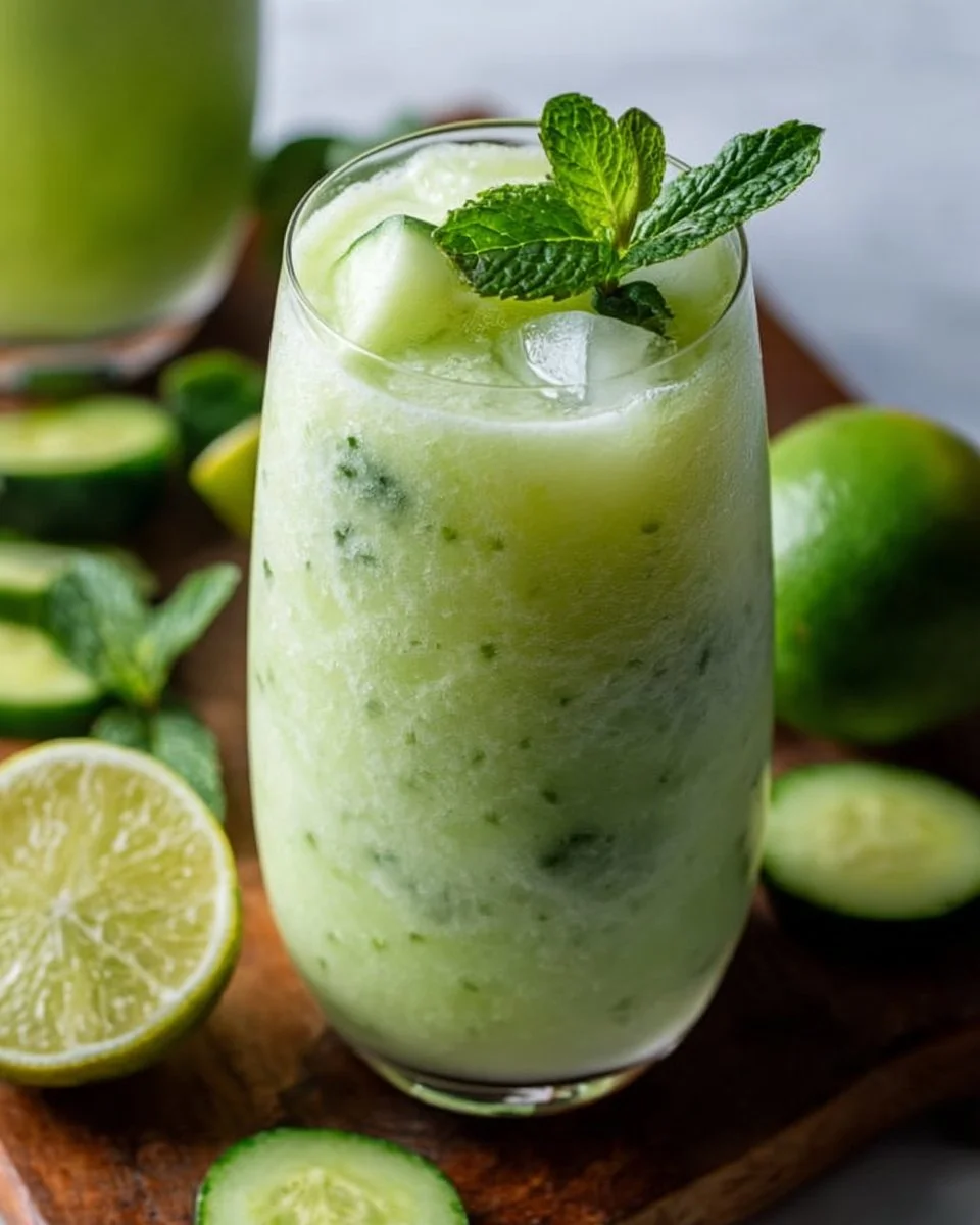 Erfrischender Gurken-Melonen-Smoothie
