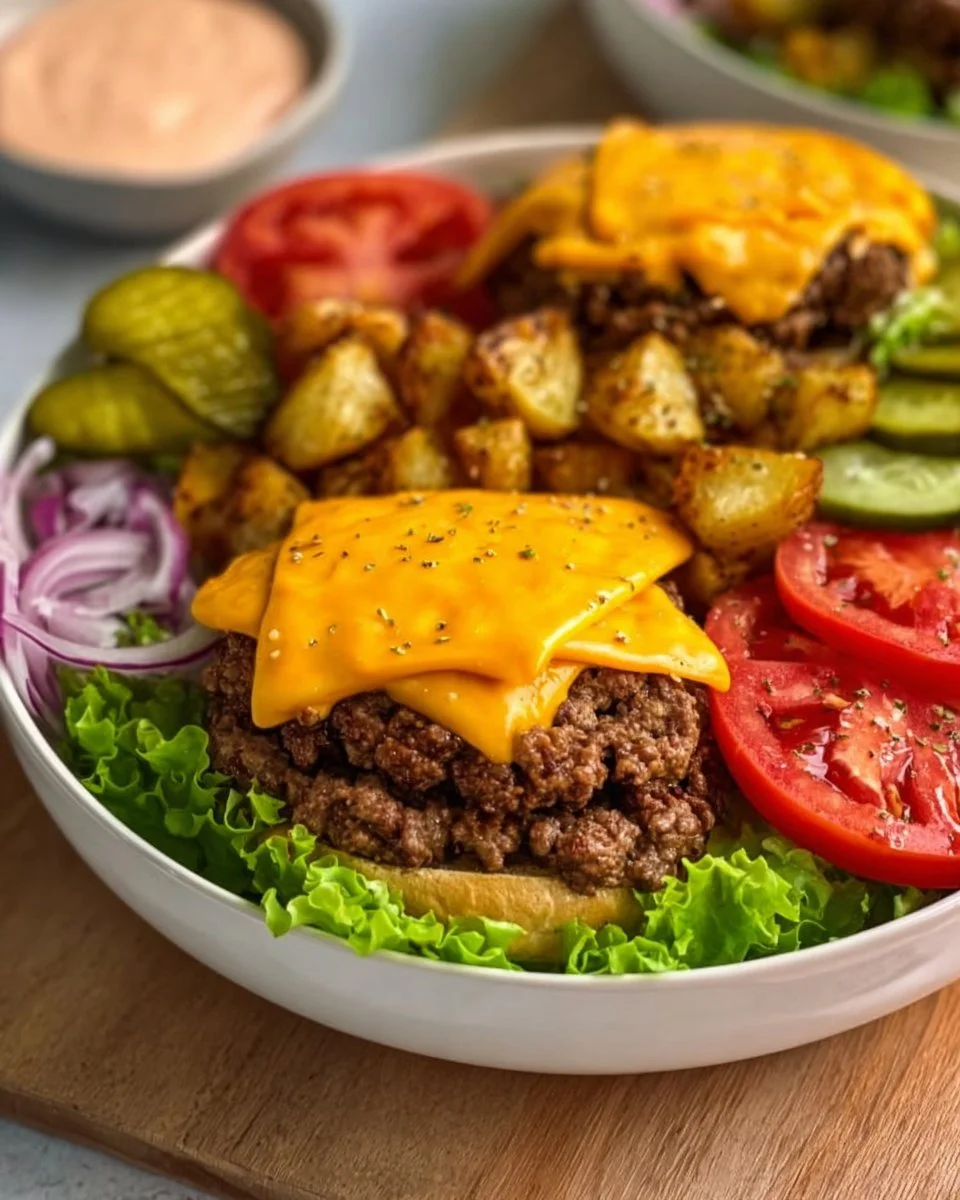Gesunde Burger Bowl