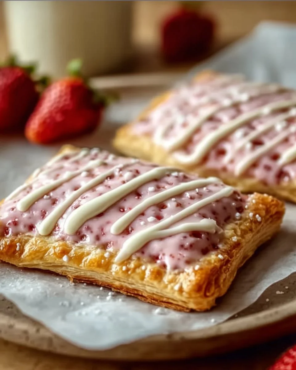 Hausgemachte Erdbeer-Rhabarber-Pop-Tarts, die jeden Biss verzaubern
