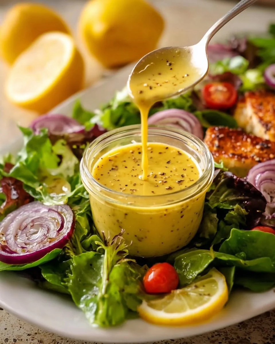 Hausgemachte Honig-Zitronen-Vinaigrette für frische Salate