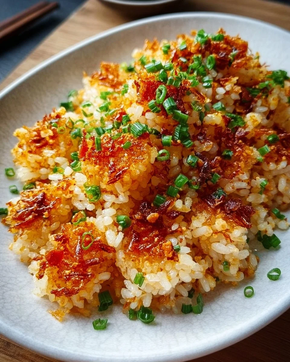 Knuspriger Reis Perfekt als Beilage oder Snack!