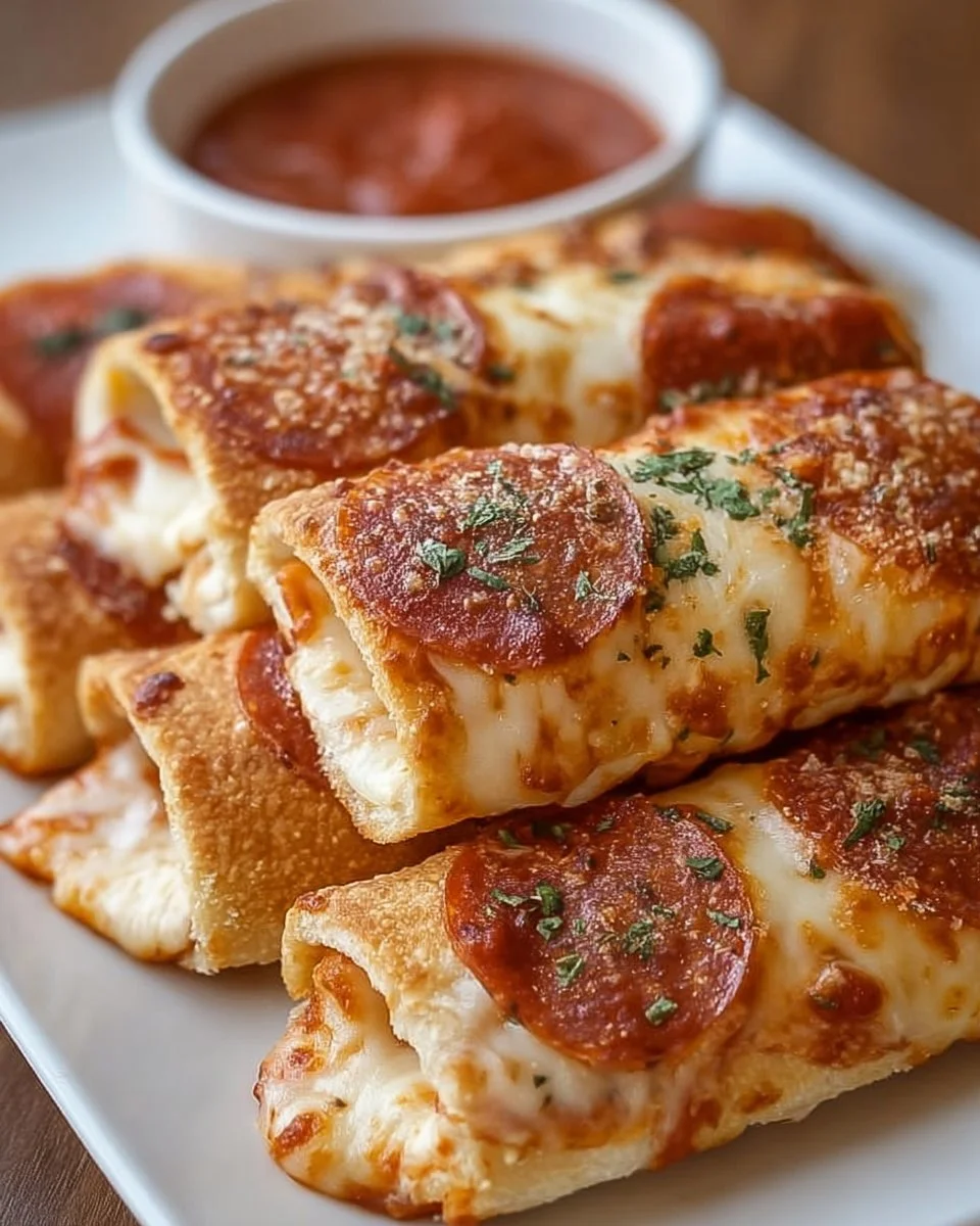 Pizza-Roll-Brötchen: Der Ausgang für Snacks!