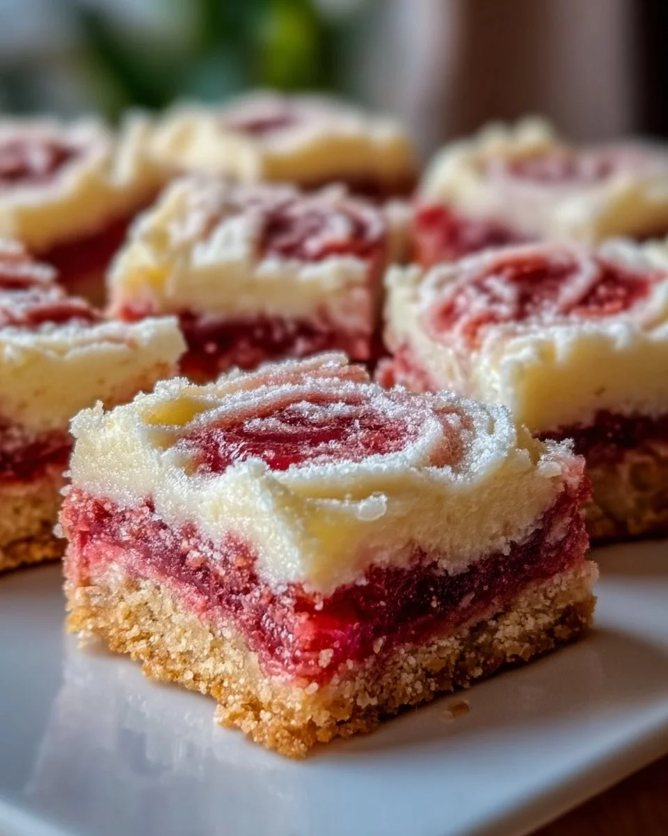 Rhabarberriegel mit Frischkäse