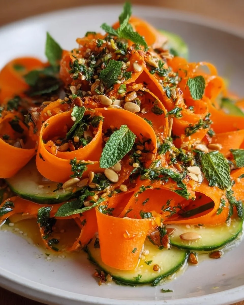 Rohes Karottenband-Salat