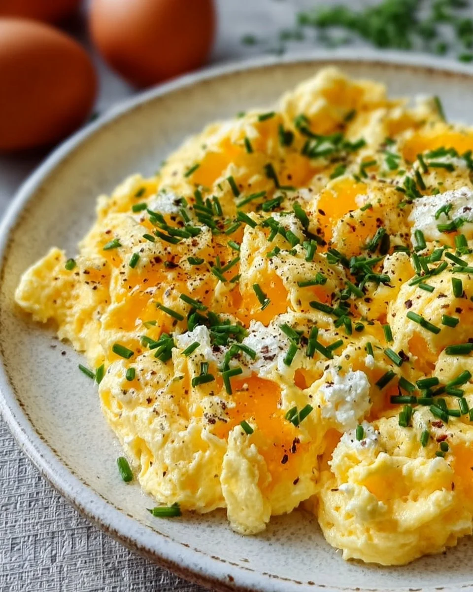 Rührei mit Hüttenkäse