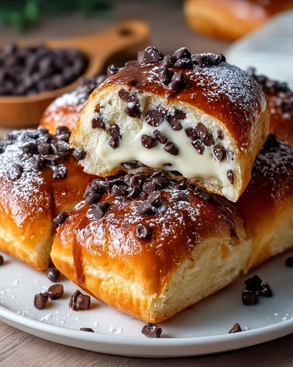 Schokoladenstückchen-Vanillepudding-Brioche