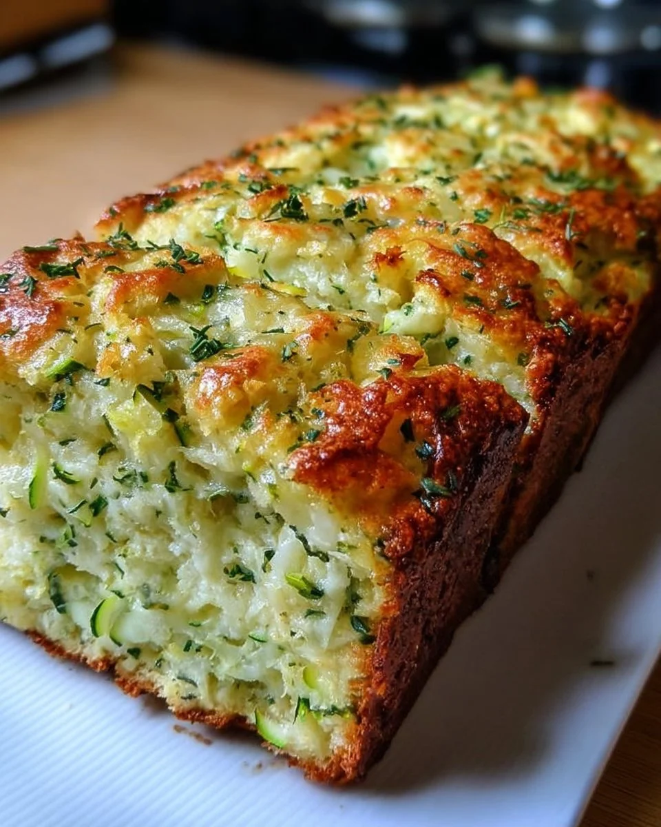 Zucchini Käsebrot mit Kräutern