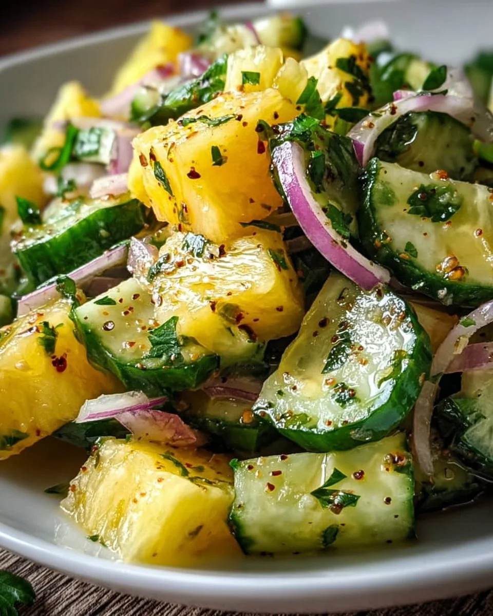 Ananassalat mit Gurke