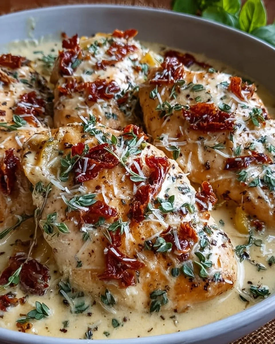 Cremiges Crockpot Heirate Mich Hähnchen Rezept mit einfacher hausgemachter Parmesansoße