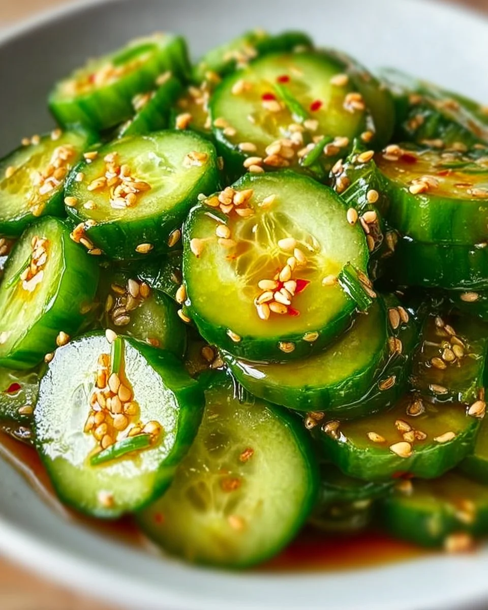 Gesunde asiatische Gurkensalat