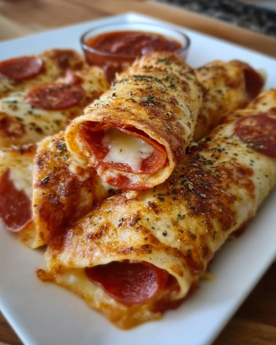 Käse-Pepperoni-Roll-Ups