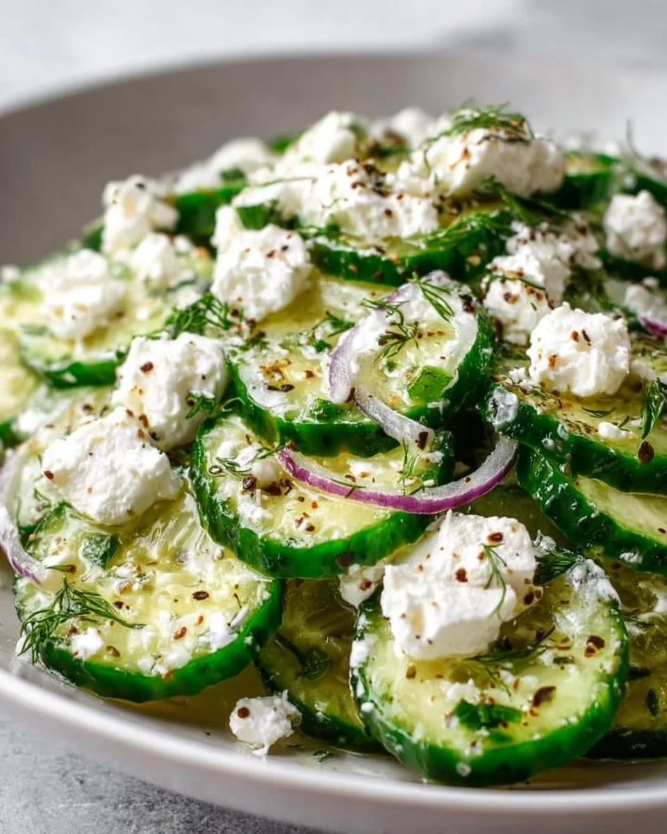 Klassischer Gurken-Feta-Salat