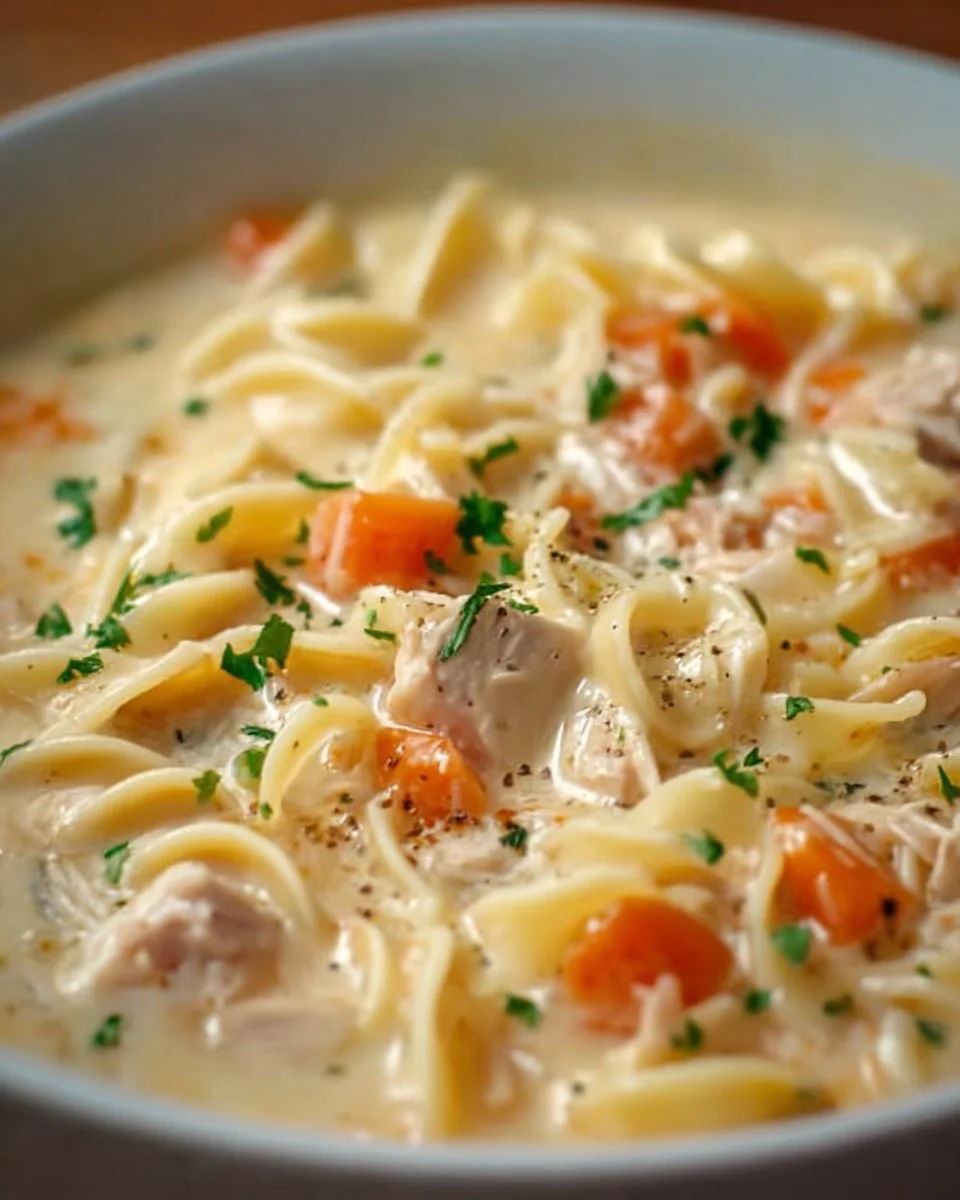 Knusprige Hühnchen-Nudelsuppe