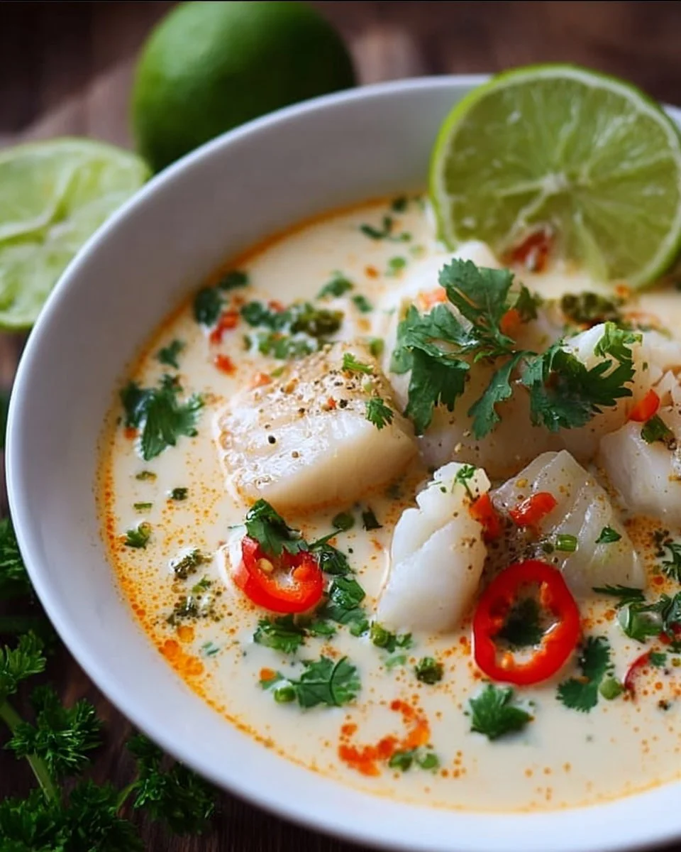 Kokos-Limetten-Fischsuppe