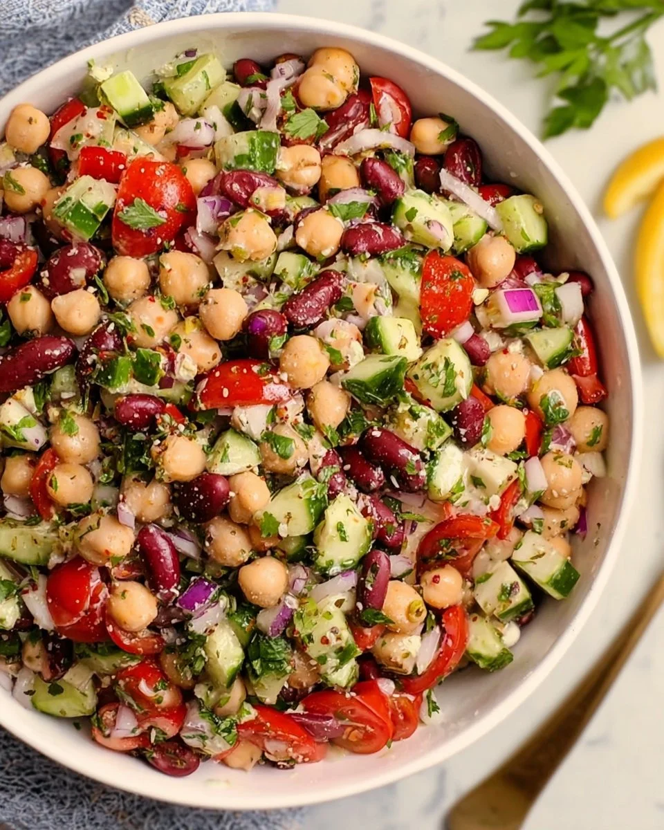 Mediterraner Bohnensalat