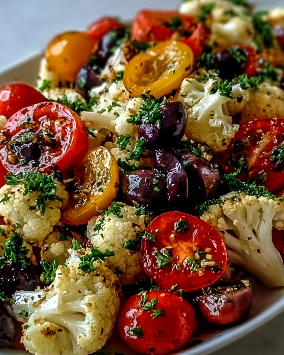 Mediterraner marinierten Blumenkohlsalat
