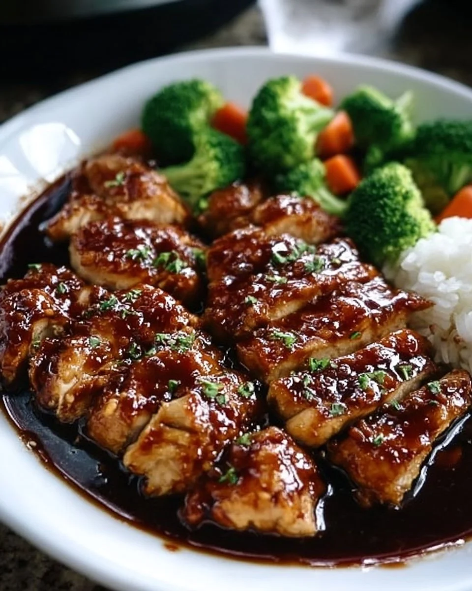 Slow Cooker Teriyaki-Hähnchen
