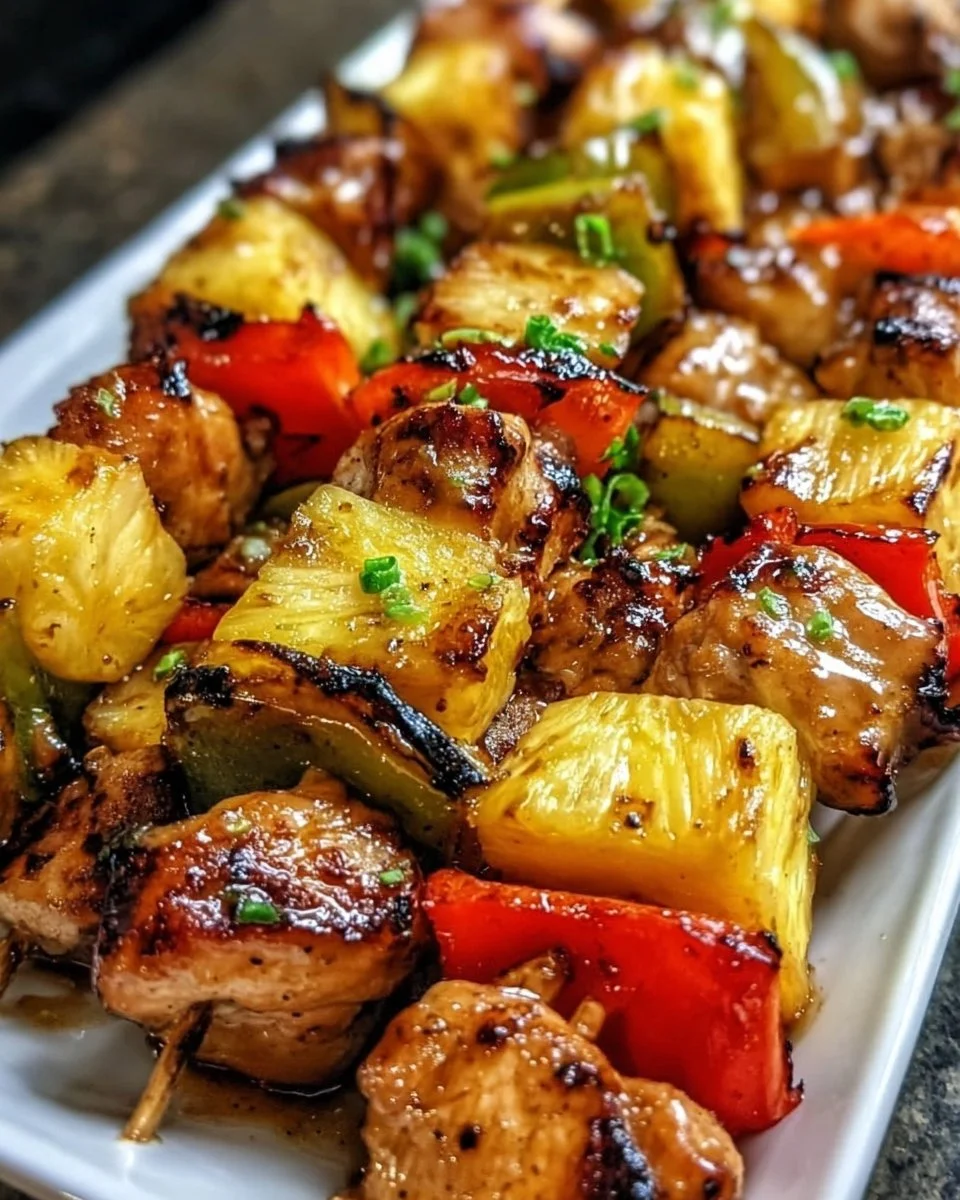 Ananas-Hähnchen-Kabobs