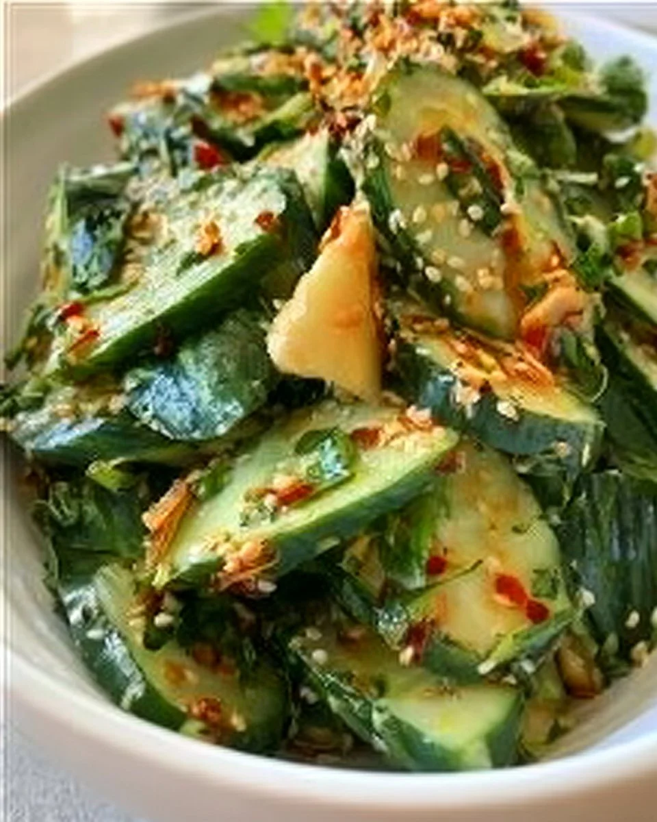 Asiatischer Gurkensalat mit Ingwer
