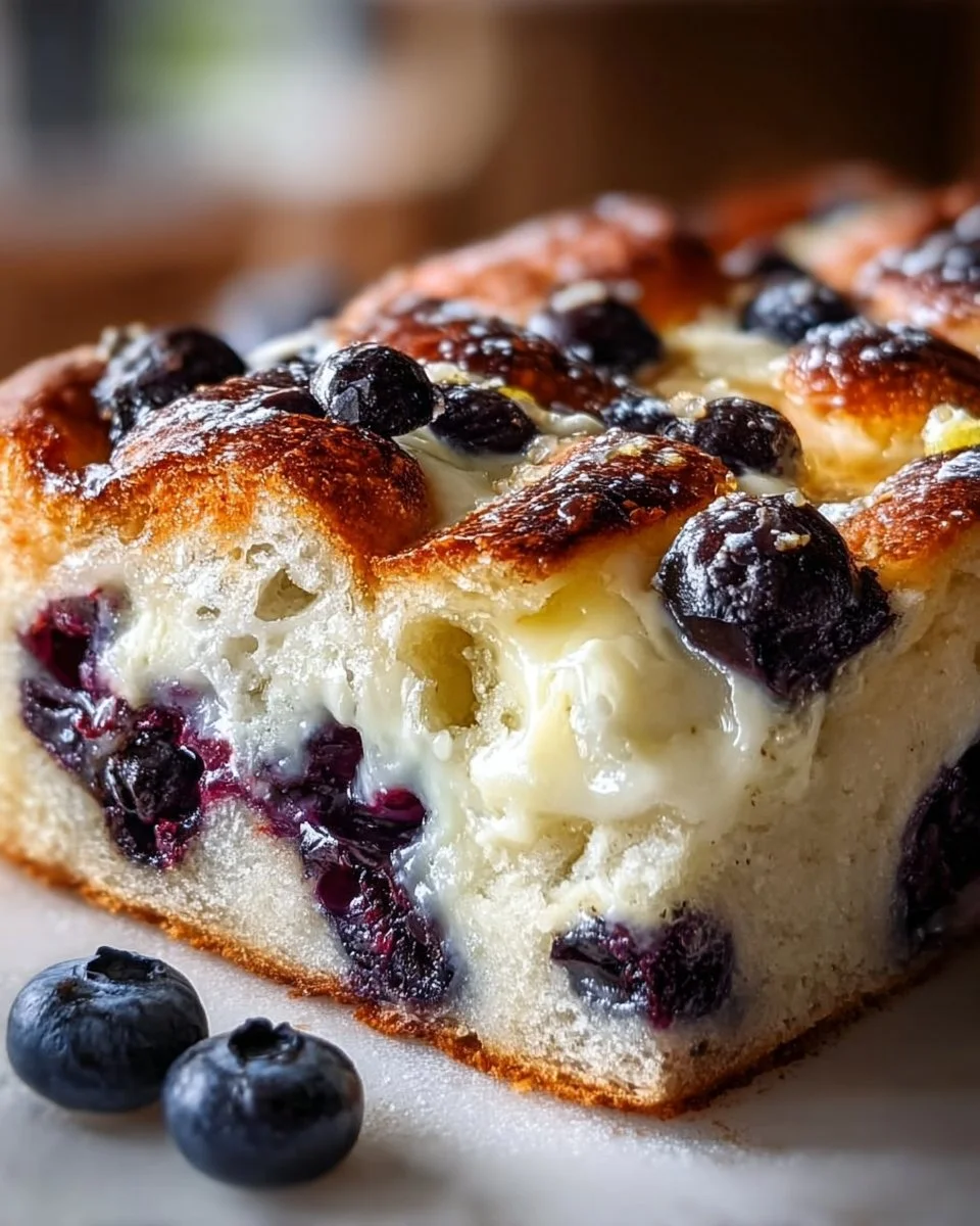 Blaubeer-Cheesecake-Dänische Sauerteig-Focaccia