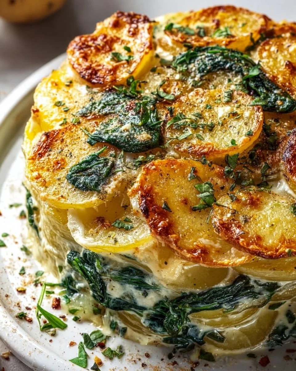Der beste Spinat-Kartoffel-Knoblauch-Auflauf Rezept!
