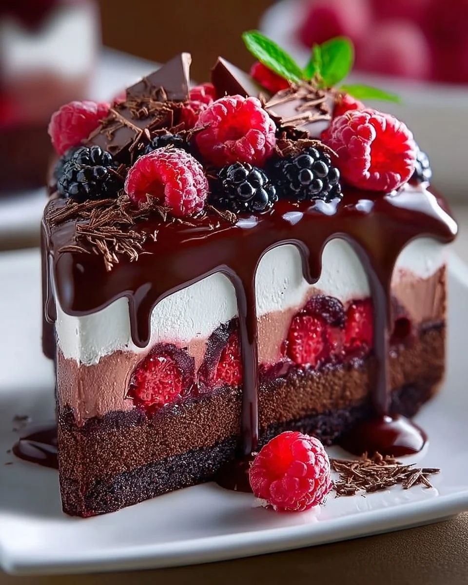 Dessert Himmel | Desserts mit Mousse, Obst-Geburtstagsdesserts, Dunkle Schokoladenmousse-Torte