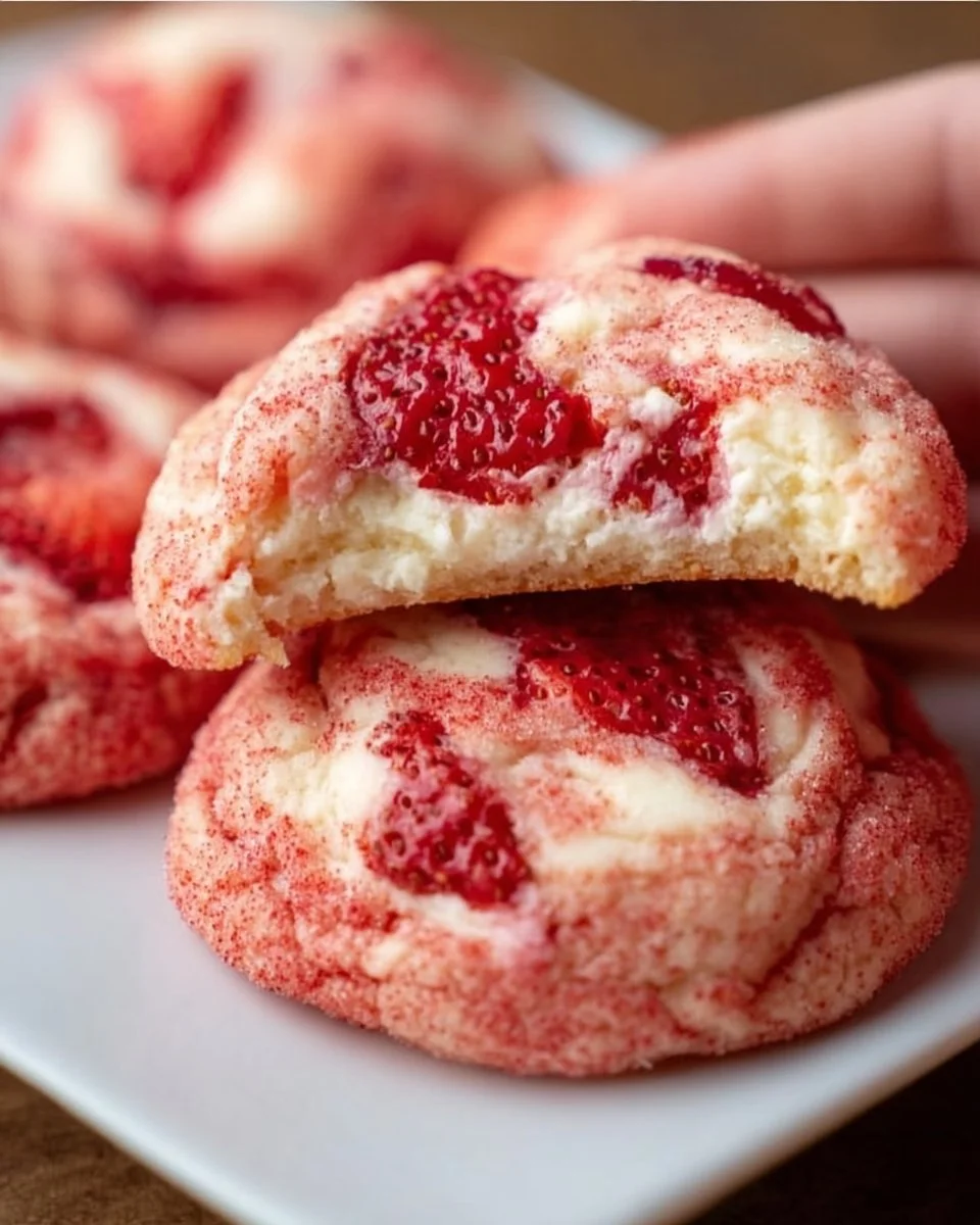 Erdbeer-Käsekuchen-Kekse