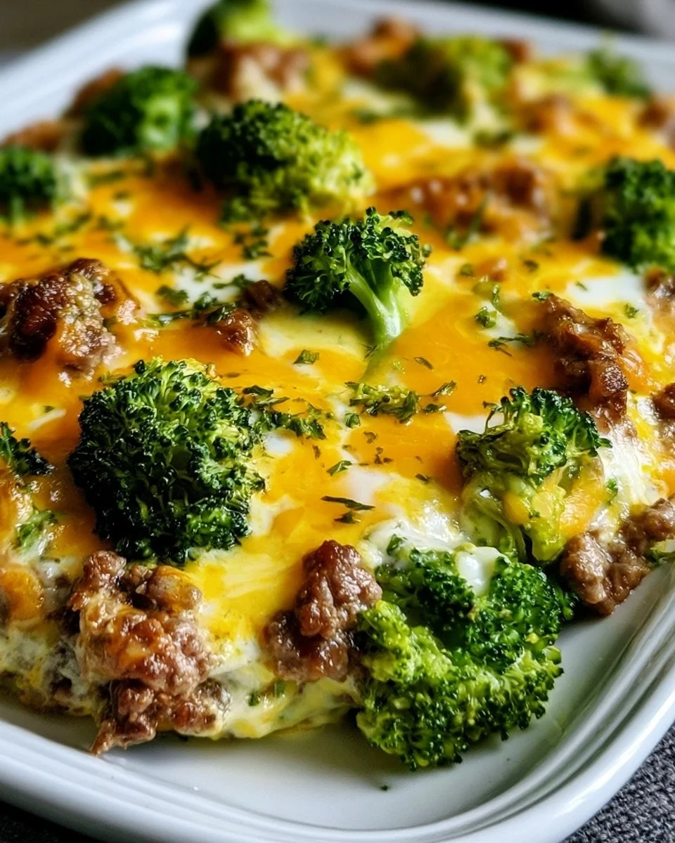 Fitness Casserole with Broccoli and Ground Meat