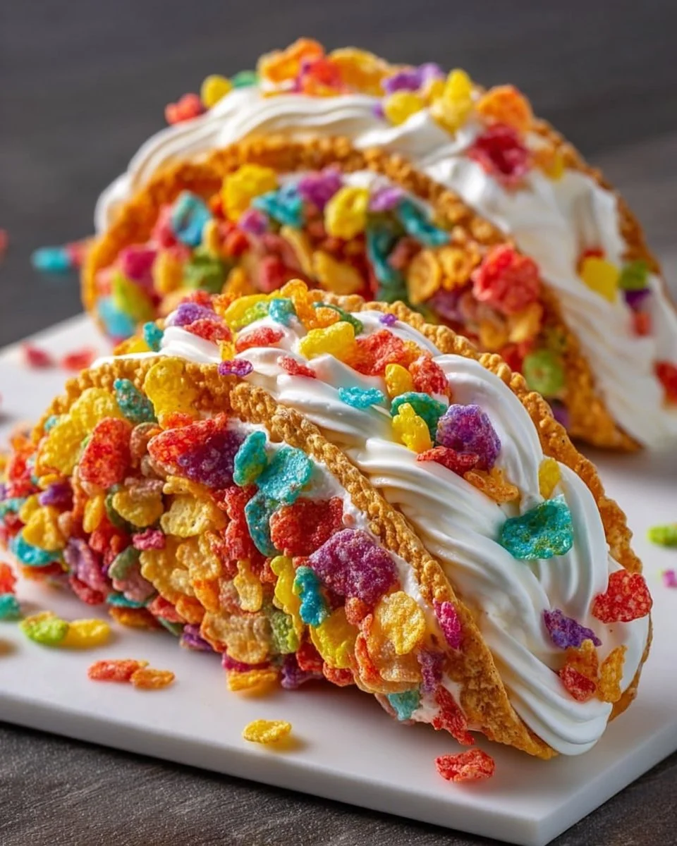 Fruchtige Pebbles Käsekuchen-Tacos (Der ultimative No-Bake Genuss!)