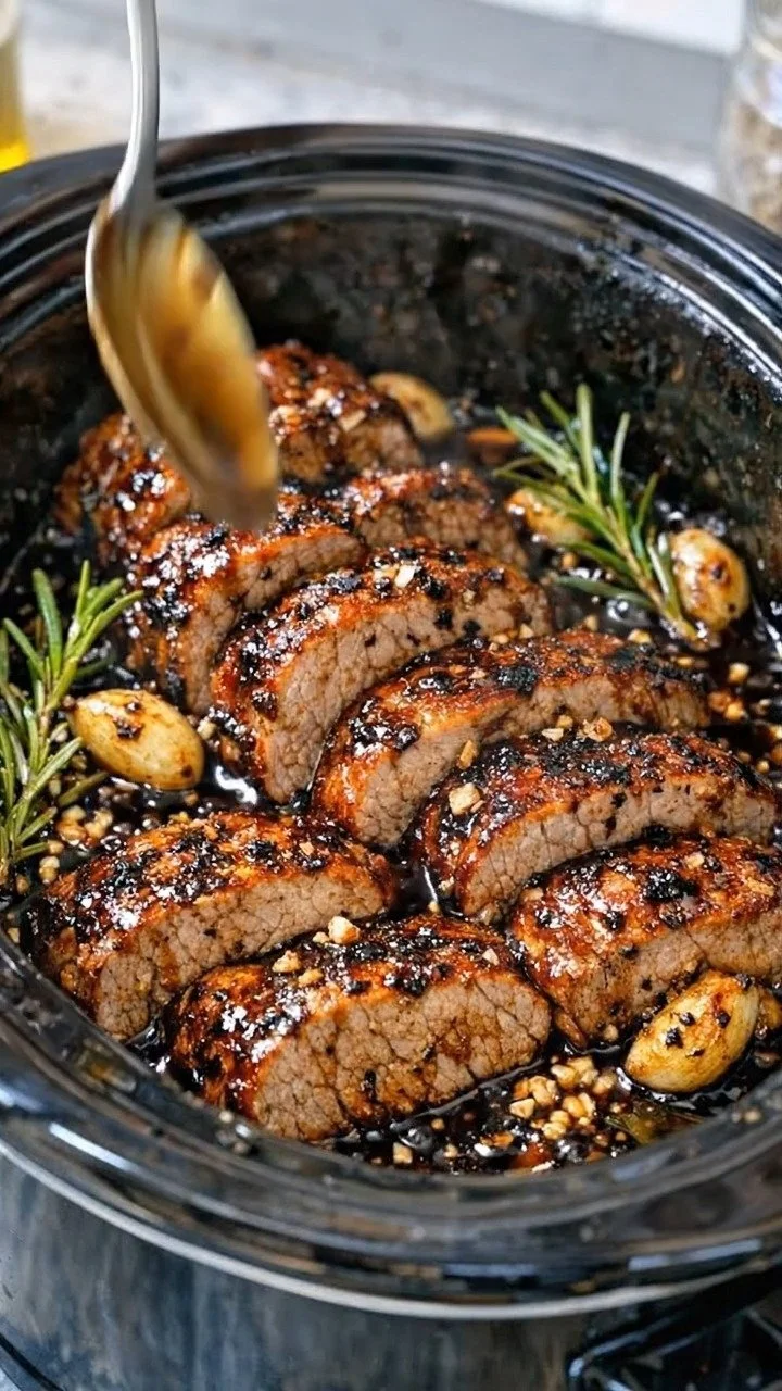 Garlic-Herb Glazed Beef/Pork Tenderloin Medallions