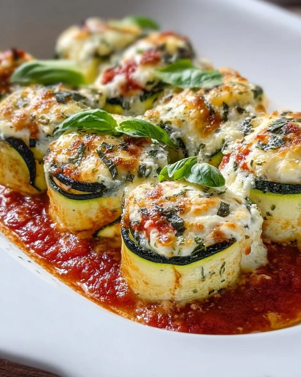 Gebackene Zucchini-Röllchen